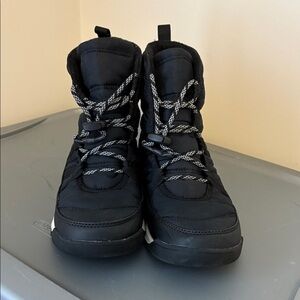 Sorel Black Quilted Snow Boots